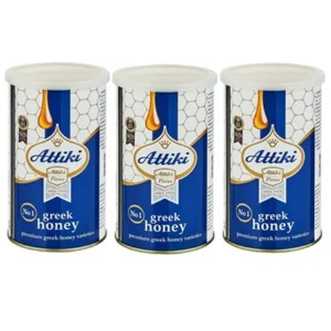 Attiki 순수 그리스 꿀 대용량 캔 1000g 2팩
