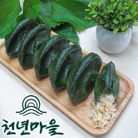 [생산자판매]천년마을 (찐) 모싯잎송편, 1.6kg, 1개, 기피동부16개+통동부16개