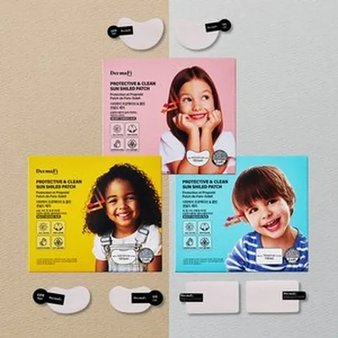더마파이 아동 어린이 유아용 투명 썬쉴드 썬패치(소 중 대), NO3.멀티스퀘어(대7.5cmx4.5cm), 1개