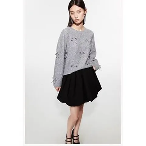 자라 여성 리본 스웨터 니트 풀오버 zara 2컬러