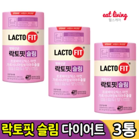 LACTO FIT Podioties Diet 프로바이오틱스 락토핏 다이어트 슬림 20억 CFU 생유산균, 3개, 60회분