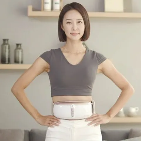 YJM 무선 뱃살쏙쏙 복부마사지기 로즈골드