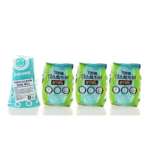 기본에 더스트키퍼 먼지떨이 핸디형스틱 + 보관함 + 흡착패드 15p, 4세트, 혼합색상