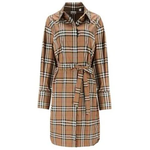 [버버리] IVERY 체크 벨티드 여성 셔츠 원피스 80843091