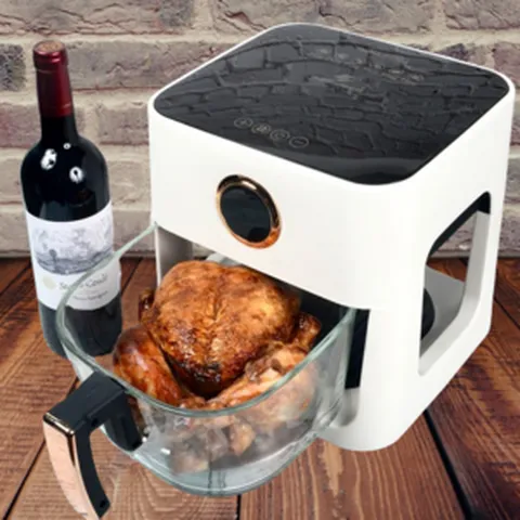 글라스 에어프라이어 튀김기 에어프라이기 4.5 화이트, QL_02