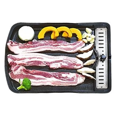 집에서삼겹살굽기 연기안나는 고기불판 무연기 가정용 고기 불판, 1개, 43cm