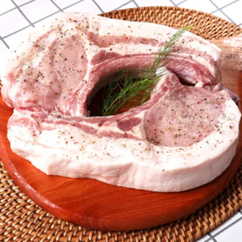 미트레시피 1등급 이상의 암퇘지 한돈 돈마호크 (500~600g) 돈토마호크 뼈등심 캠핑고기 숯불고기 도끼삼겹살 캠핑음식 프렌치렉, 2개, 600g