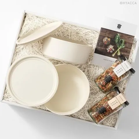【최대 1000엔 OFF 쿠폰】한정 기프트 박스 쿠도(9°)×주펜×HYACCA FOOD &amp; TABLE WARE BOX/백무구 결, 1개
