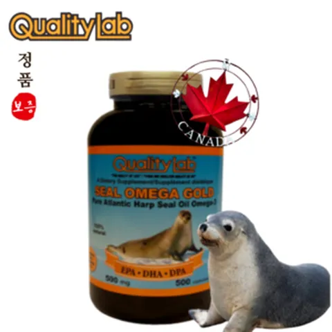 캐나다 퀄리티랩 하프씰 해구유 물개 오메가3 500mg 500캡슐 오메가 쓰리, 1개, 500정