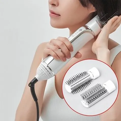 볼륨 컬 브러쉬 드라이어 빗드라이기, 1개, 화이트