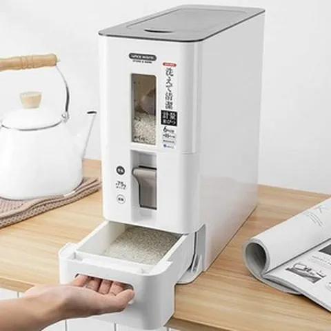 쌀냉장고 방충 가정용 빌트인 쌀보관함 방습, 레드 6kg (쌀 10kg)