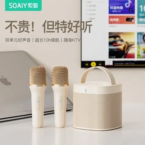 ERICSSON 에릭슨 SK8 무선 마이크 오디오 통합 전국 노래방 스피커 홈 가족 KTV, [02] 오일 화이트✅플래그십 에디션 [싱글위트]