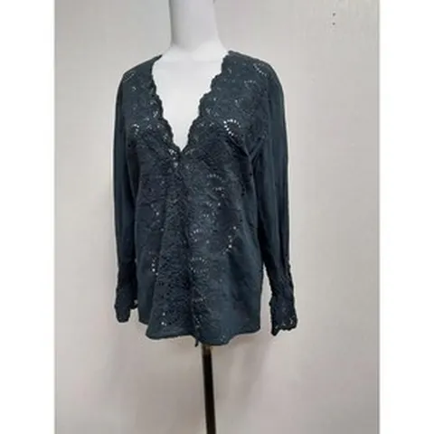 CS CANNON CREATION INC 펀칭자수검정아사면블라우스가디건66까지