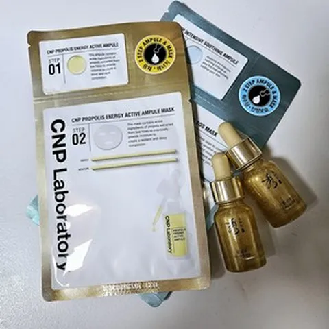 CNP 마스크 2장 수려한 진생 시그니처 앰플 세트, 2개, 10ml