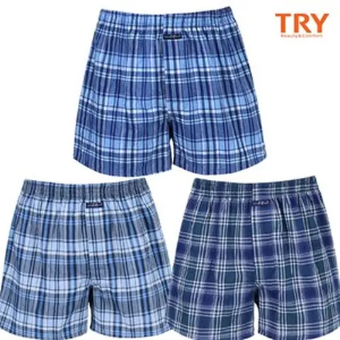 모아샵 트라이 남성 쿨트리플 주름지 트렁크팬티 세트(3매입)