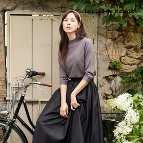 (백화점 상품) 라삐아프 24FW 8부 모크넥니트 4종 3445404, 66