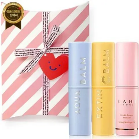 [반달선물포장] 3종세트 가히 멀티밤+엑스틴c밤+UV아쿠아밤 가희오늘출발, 4. 하트 택