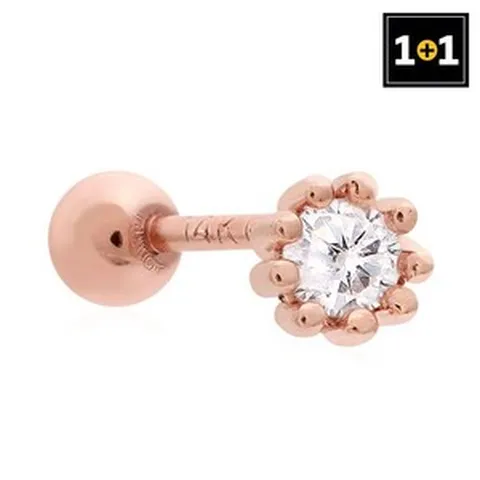 14K 화이트 큐어 피어싱 (한쪽판매) 1+1 fnd*405uw