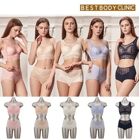 [로즈버드 바이 비비안] BBC IZUMI by 남영비비안 레이스 런닝 브라 팬티 패키지