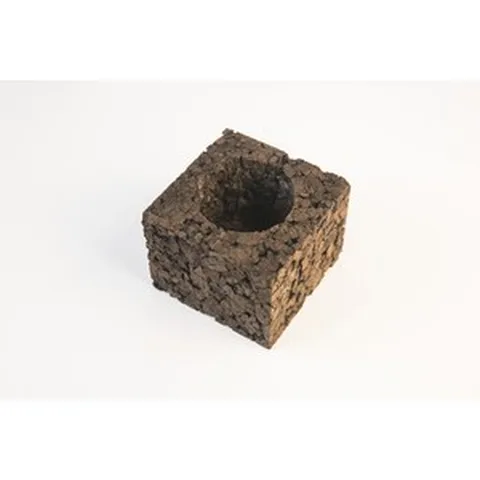 [한결 탄화코르크] 미니화분 방과후수업 돌봄교실 수업용 타공 / 무타공 (20개이상 구매가능)(100% natural Amorim cork 제조판매), 사각  타공 75T*100*100