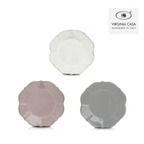 룍*툥콱쿅큐쫰-버지니아 까사 코로나 디너접시. 디저트 우아한 고전적인 북유럽감성 모던주방 엔티크한디자인el*f-kd^l^, 래*큐동펴쾡/디저트접시(화이트), 1개