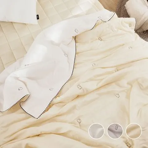 [이불단품] 고양이 부드러운 모달 듀라론 냉감 스프레드 차렵 이불 침구 사계절 여름 슈퍼싱글 SS
