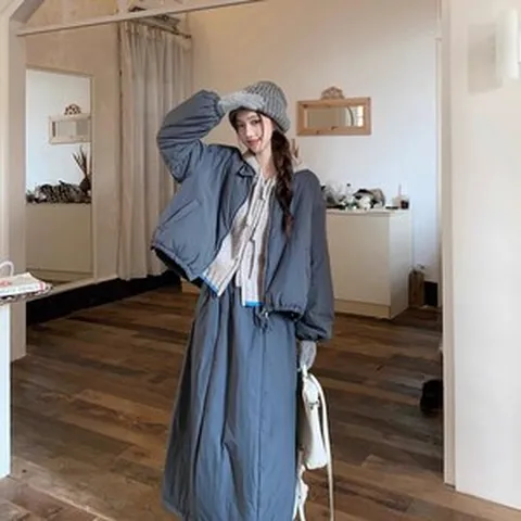 스커트 세트 패딩투피스 셋업룩 치마