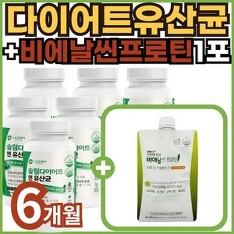 비엔알17 비에날씬 bnr17 프로틴 다이어트 식약청인증 비피더스 비피더스균 다이어트산균 락토바실러스 람노서스 가제리 식약처인증 (옵션선택) 에너데이 가족건강연구소, 6박스, 30회분