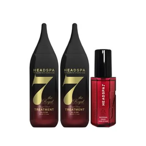 헤드스파7 로얄블랙 트리트먼트 210ml 2개+블루밍 매직 헤어 볼륨스타일러 60ml 1개