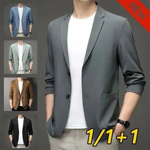 남자 여름 자켓여름 아이스 캐주얼 자켓남자 여름 슈트남성 여름정장세트남성쿨링재킷중년 남성 여름 쿨 자켓쿨맥스케주얼자켓여름 남성 아이스재킷