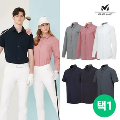 밀레골프 MILLET GOLF NEW 밀레골프 UV차단 시어서커 셔츠 남여 6컬러 택1