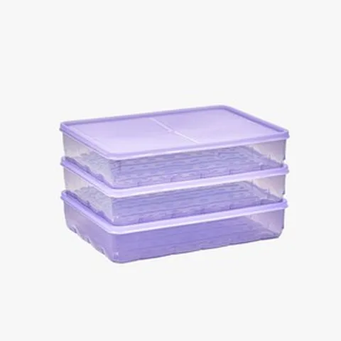 땡스소윤 냉동용기 1호 (1900ml) 3개세트, 투명그레이, 1개, 1개