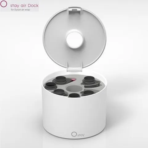 신형 다이슨 에어랩 거치대 컴플리트 숏배럴전용 오스테이 NEW 에어독 숏배럴 호환 (롱 배럴호환 불가), 화이트, 1개