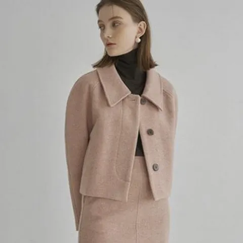 [나인(Atelier Nain)](광주신세계)울 코지 셋업 크롭 자켓(JK-2769)