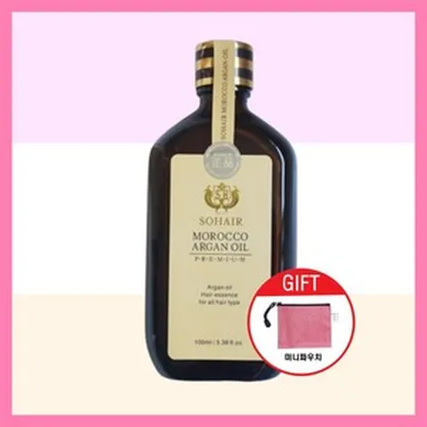 쏘헤어 모로코 아르간 헤어오일 프리미엄 100ml 아르간오일 손상모발 에센스+파우치, 1개