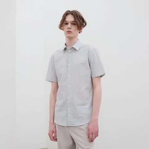 마인드브릿지 남성용 스트라이프 반팔 드레스셔츠 세미 MXDS31N2