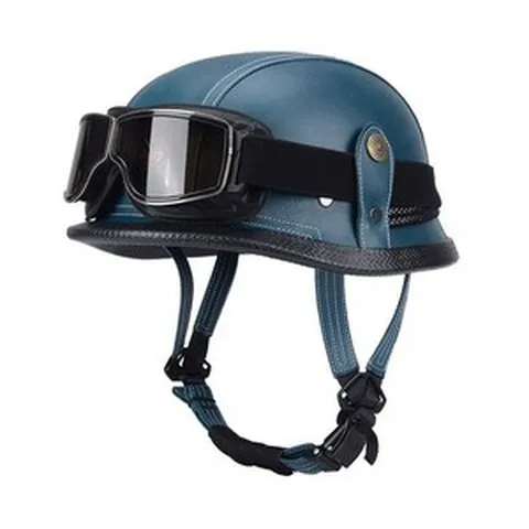 빈티지 오토바이헬멧 대두 빅사이즈 바이크 헬멧 xxxl, 블루 코디 빈티지 미러