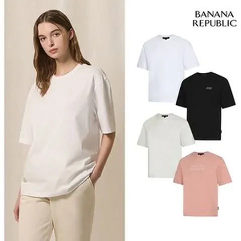 [바나나리퍼블릭] 23SS 루즈핏 반팔티셔츠 여성 4종세트