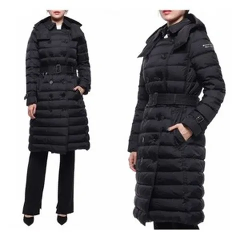 [버버리] 21FW 여성 달머튼 후드 롱패딩 (8038749_BLACK_21F)