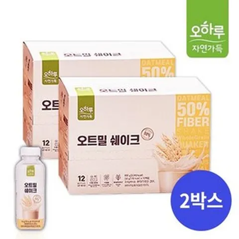 오하루 자연가득 [오하루 자연가득] 오트밀 쉐이크 24입 (2박스), 없음