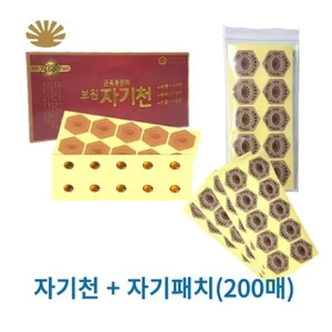 보원 자기천(자석10알+30패치) 2000가우스 자석파스 + 보원 자기천 리필패치 10패치x20장 자석패치 근육통완화 관절통 동전파스, 2개