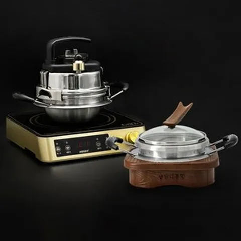 솥밥대통령 골드 GOLD 압력밥솥 1-2인용+3-4인용 취사세트-구수한 누룽지 가마솥 밥맛