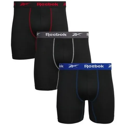 리복 Reebok 남성용 속옷 퍼포먼스 복서 브리프 3팩 스몰 사이즈 올 블랙