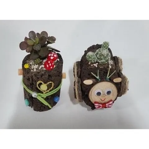 [한결 탄화코르크] 미니화분 방과후수업 돌봄교실 수업용 타공 / 무타공 (20개이상 구매가능)(100% natural Amorim cork 제조판매), 원형 무타공 파이 65*길이100