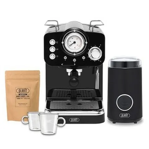 [쇼핑엔티] 23년플랜잇 커피머신 레트로 2in1 패키지, 레드/기타