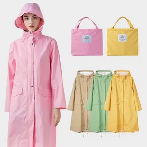 골프 레인코트 후드 우의 우비 여름철 비옷 자켓 트렌치코트 여행용 방수 여자 바람막이 패션, 레인코트_베이지, 1개