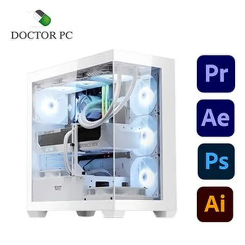 닥터PC 4K 영상편집 컴퓨터 조립PC 동영상 프리미어프로 스케치업 유튜브 방송용 스케치업, 화이트, 1. 13400+3050+16G, 500GB, 16GB, WIN11 Home