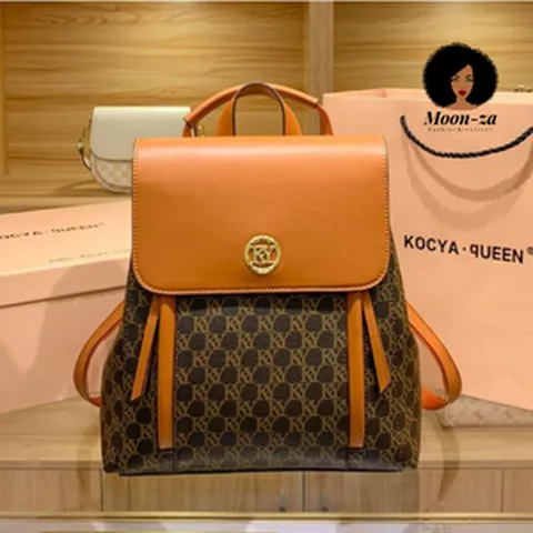 문자(Moon-za) 여성 백팩 문자패턴 명품브랜드 스타일 여자가방