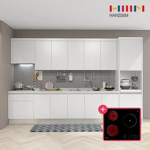 [한샘] 프리셰S(+키큰장/ㅡ자/3.7-4.1m이하), 색상:화이트