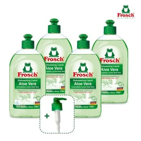 프로쉬 친환경 주방세제 4개(펌프) 맨손주방세제_택1, 알로에베라500ml_4개(+펌프)